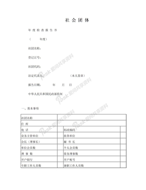 社会团体年检报告