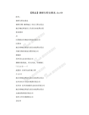 【精品】调研行程安排表.doc49