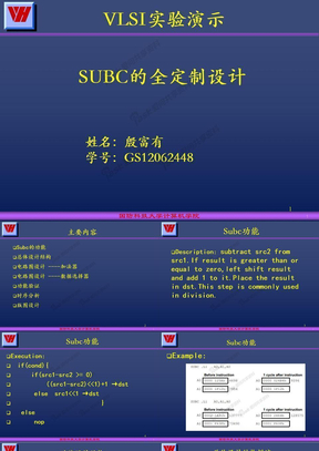 全定制DSP指令subc的设计与实现