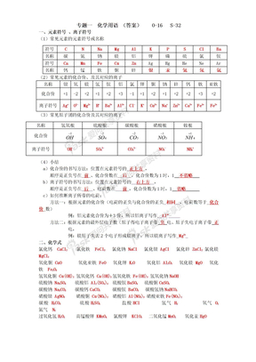 2011中考化学专题