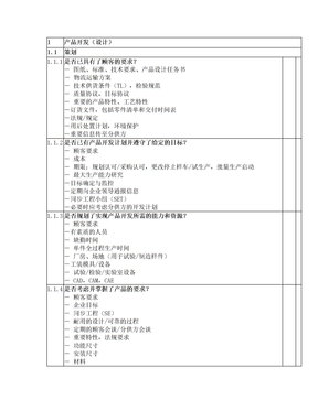 过程审核记录表(A部分)