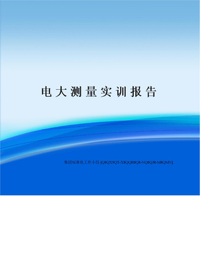 电大测量实训报告