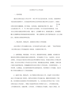 社区矫正个人工作总结