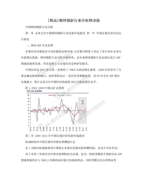 [精品]婚纱摄影行业分析修改版