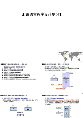 8086微型计算机机器语言指令复习1