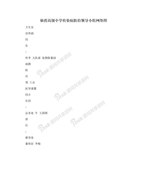 仙霞高级中学传染病防治领导小组网络图