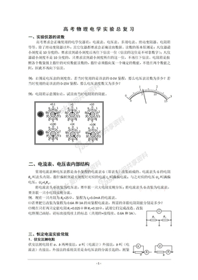 2012高考物理电学实验总复习