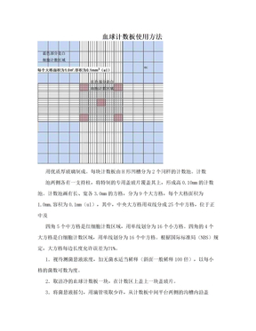 血球计数板使用方法