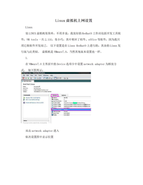 Linux虚拟机上网设置