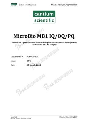 微生物空气取样IQ、OQ(英文版)-higmp之家