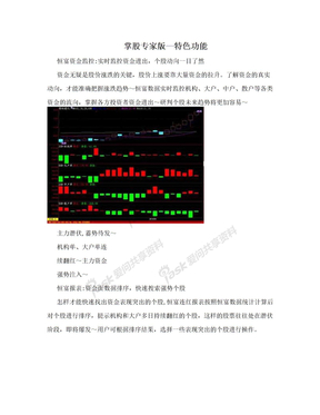 掌股专家版—特色功能