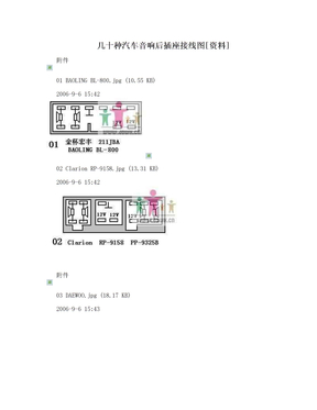 几十种汽车音响后插座接线图[资料]