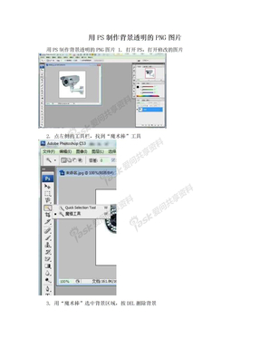 用PS制作背景透明的PNG图片