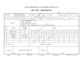 沟槽及基坑质量检验报告单