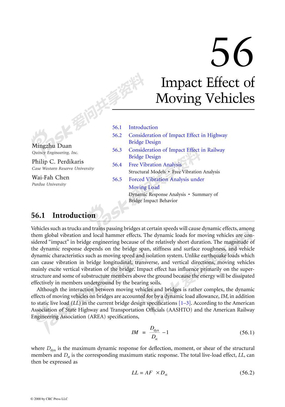 Bridge engineering handbook桥梁工程手册-56移动荷载的冲击效应