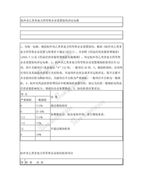 杭州市乙类非处方药零售企业设置验收评定标准