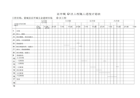 进度计划表