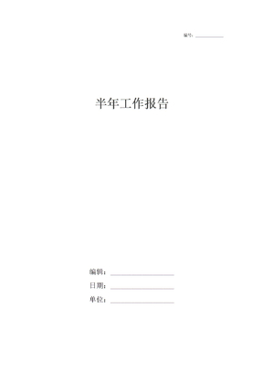 半年工作报告