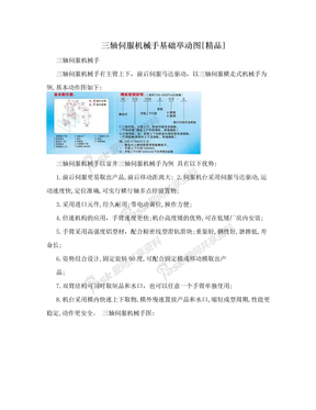 三轴伺服机械手基础举动图[精品]