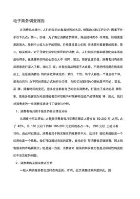 电子商务调查报告