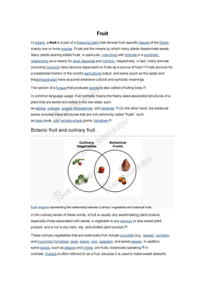 汉英翻译Fruit