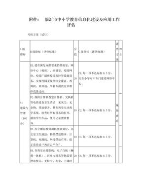 临沂市中小学教育信息化督导评估细则(草稿)0710