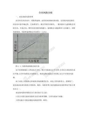 合同风险分析