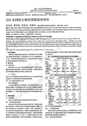 GIS支持的土地利用适宜性评价