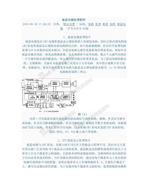 液晶电视原理框图