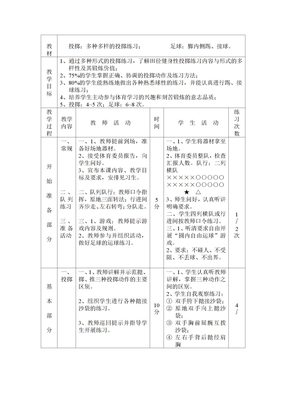 初中体育教案