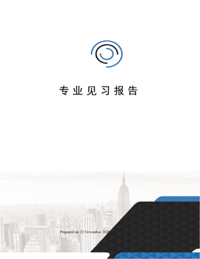 专业见习报告