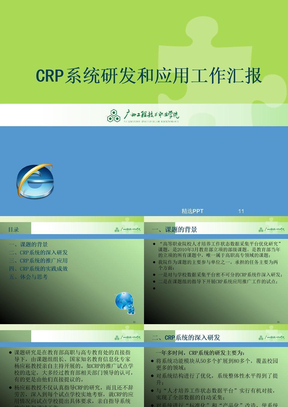 CRP系统研发和应用工作汇报