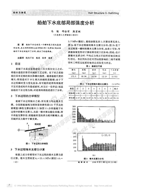 船舶下水底部局部强度分析