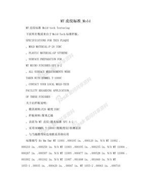 MT皮纹标准_Mold