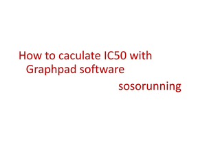 Use graphpad to caculate IC50