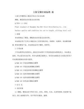 上海宝钢企业标准-新