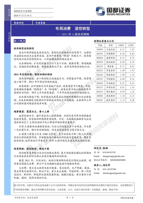 国都证券 2011年投资策略