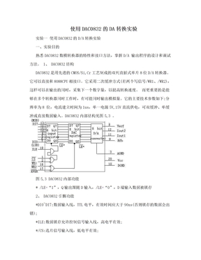 使用DAC0832的DA转换实验