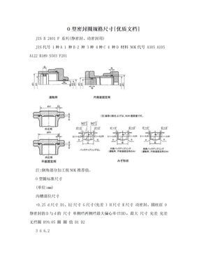 O型密封圈规格尺寸[优质文档]