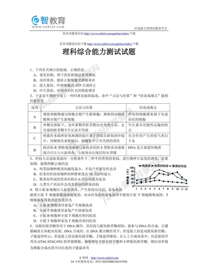 2012年高考理综试题福建卷