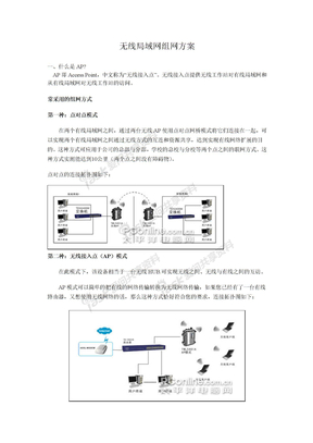 无线局域网组网方案