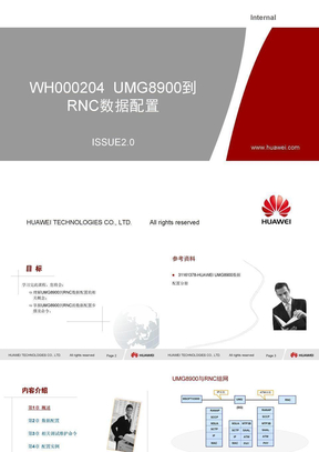 WH000204 UMG8900到RNC数据配置 ISSUE2