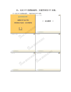 注：这是PPT的模板截图，开题答辩用PPT来做。