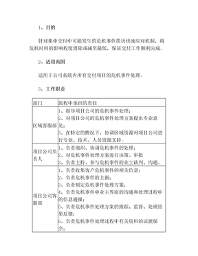 集中交付应急预案指引