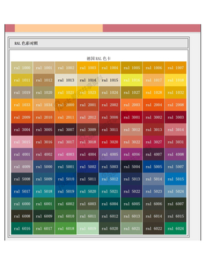 ralcolor-RAL色卡