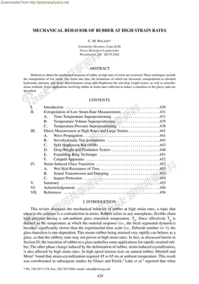 高应变速率下的橡胶物理机械行为（英）