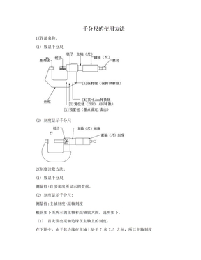 千分尺的使用方法