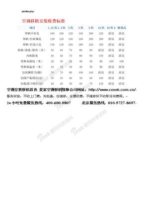 柜式空调移机