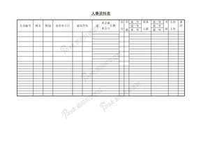 人事资料表