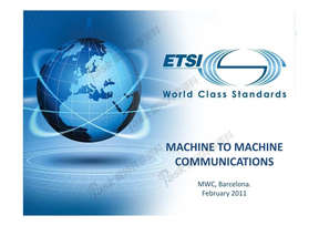 ETSI M2M Presentation during MWC 2011